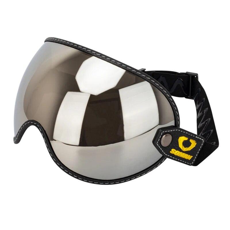 Retro Motorcycle Goggles Bubble Visor Outside Riding UV Protection Windshield Colorful Vintage for Half Face Helmets