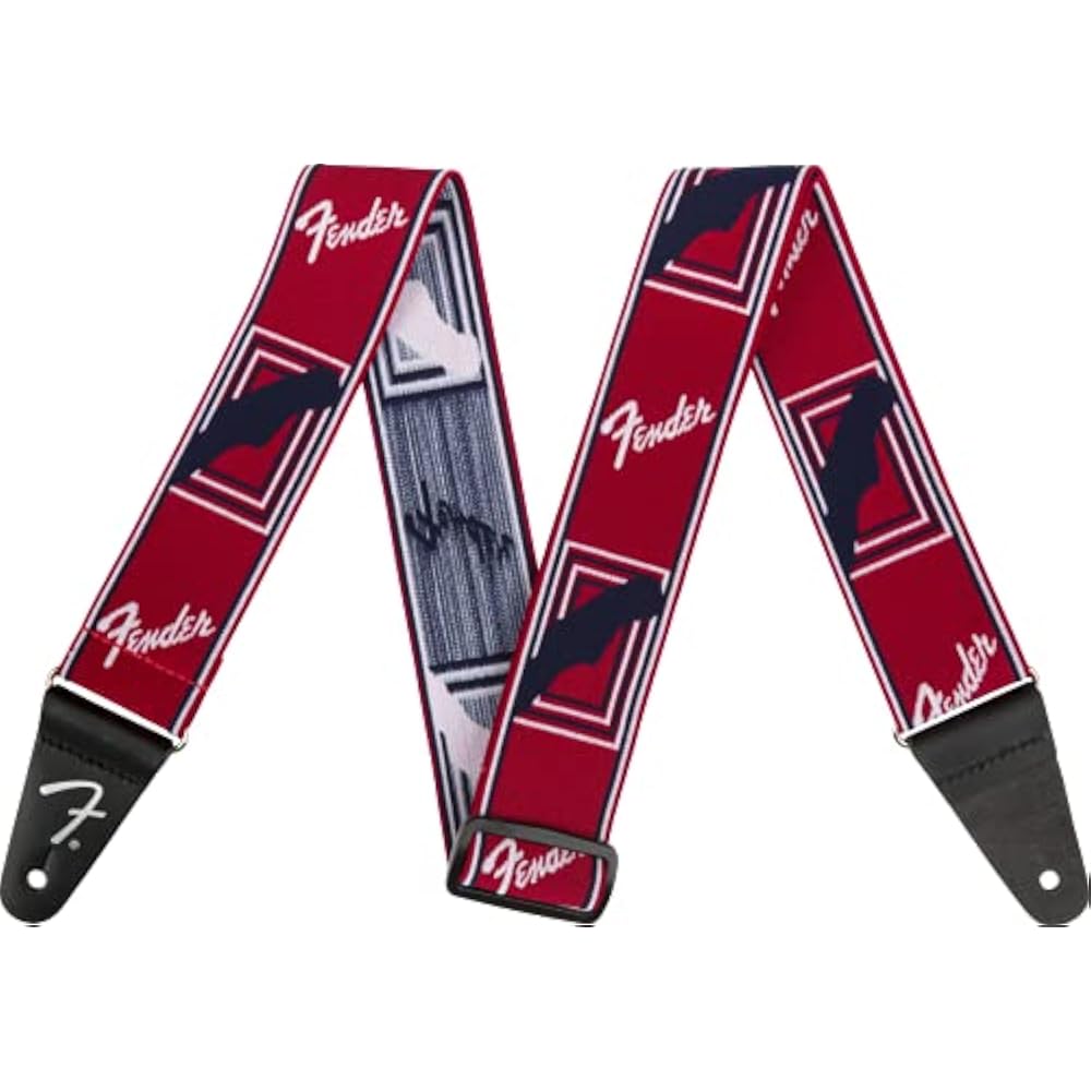 [Fender] Strap Weighless™ 2  Mono Strap, Red/White/Blue