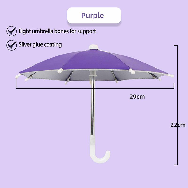 Universal Portable Mini Phone Umbrella Stand Outdoor Riding Waterproof Sunshade Mobile Phones Umbrella Bracket Holder