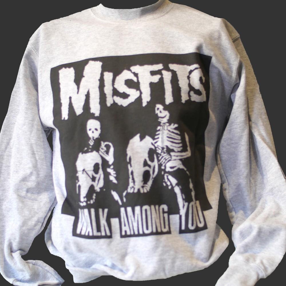 

Misfits Metal Punk Rock Sweatshirt Jumper Unisex Grey S-3XL L