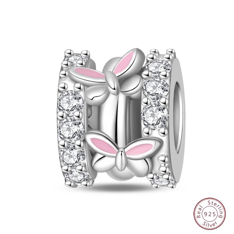 New Original Charm Bead Pendants Copper Crown Strawberry Perfume Gold Bow Fit Bracelet Necklace Women Jewelry