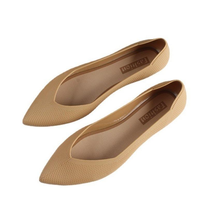 Summer New Women's Fashion Single Shoes Pointed Shallow Mouth Non Slip Women's Shoes Waterproof Lightweight Casual Flat Shoes