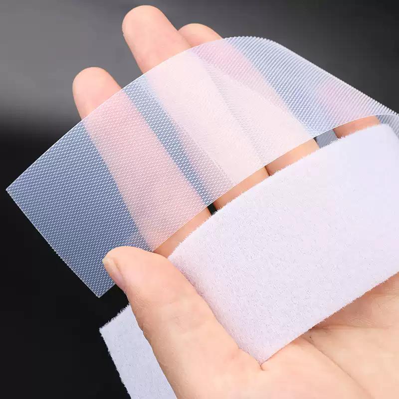 5/11cm Transparent Hook Loop Fastener Tape, DIY Clothing Sewing Thin Magic Stickers Strap
