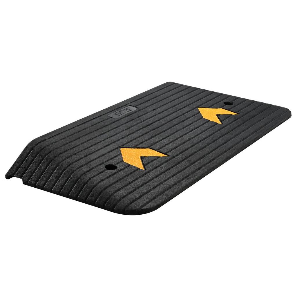 Upgraded Rubber Threshold Ramp, 3" Rise Door Ramp with 1 Channel, Natural Rubber Car Ramp with Non-Slip Textured Surface, 33069 lbs Load Capacity Curb