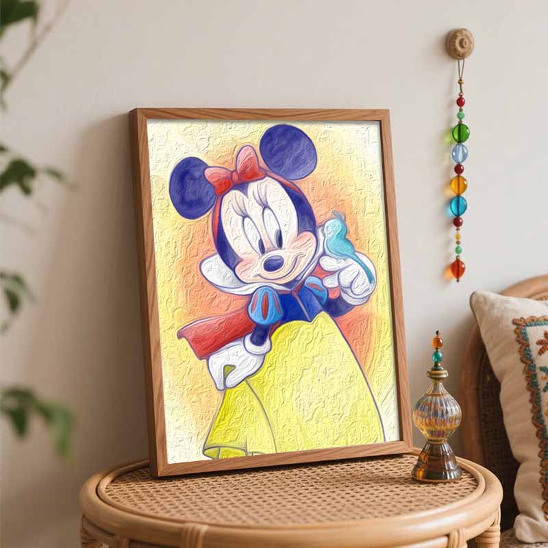 Disney Minnie Mouse Snow White Digital Oil Painting Art Painting Kit Manual Diy Painting for Home Decorations