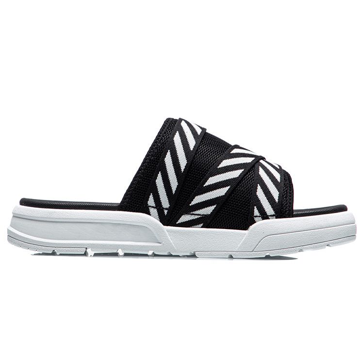 Li-Ning Breathable Slide Sandals Men Footwear Black White AGAR013-3