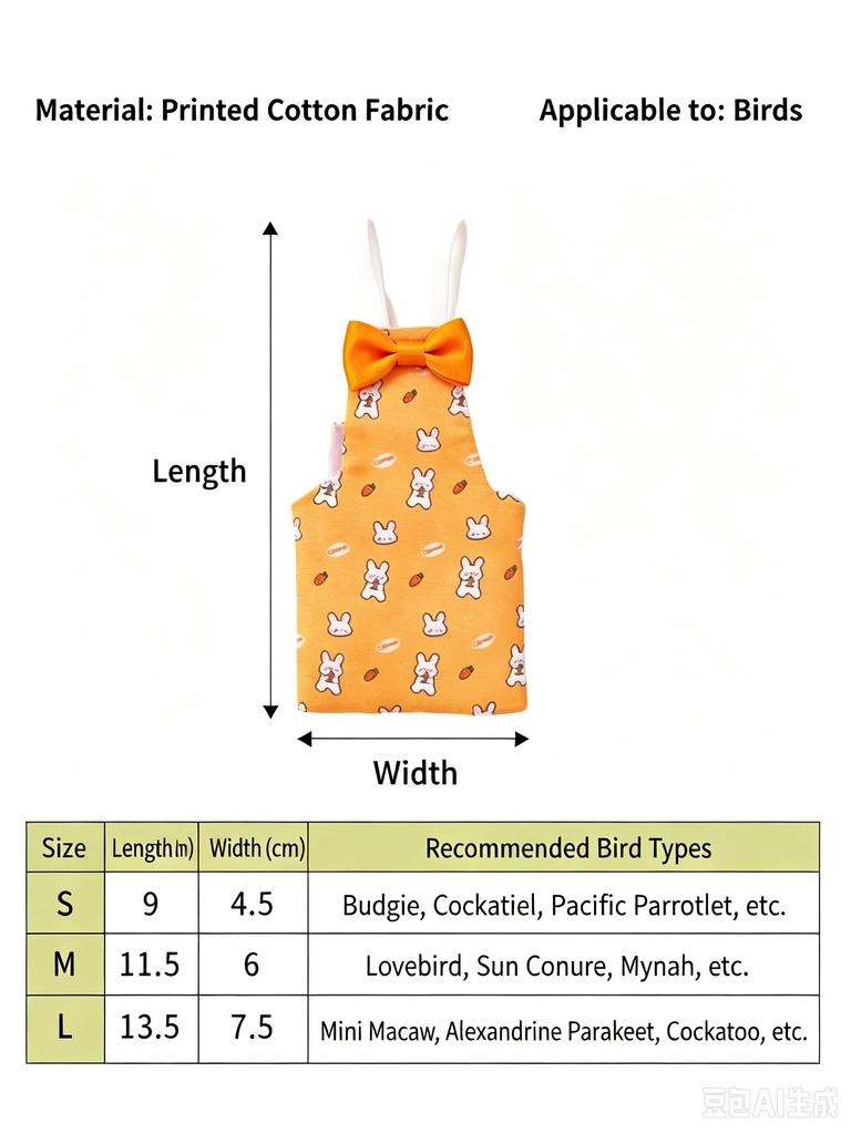 Bird Diaper Parrot Flight Suit Anti-Cold Belly Guard Parrot Diaper Pants for Outing Wear Adjustable