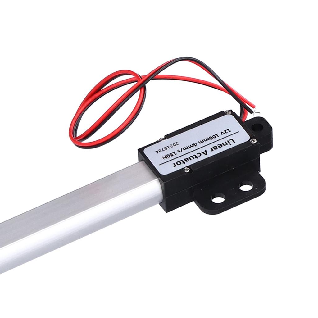 Linear Actuator 100mm 12V Input Voltage Stroke Micro Linear Actuator Low Noise Short Circuit Protection Linear Motion Actuator (Stroke 100mm-4mm/s)
