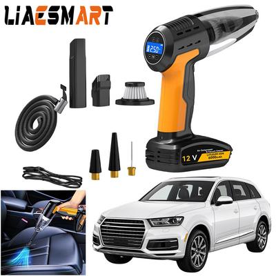 Handheld Wireless Vacuum Cleaner Rechargeable Air Compressor 4 In 1 Air Blower Duster Cordless Tyre Inflator Tire Pressure Gauge