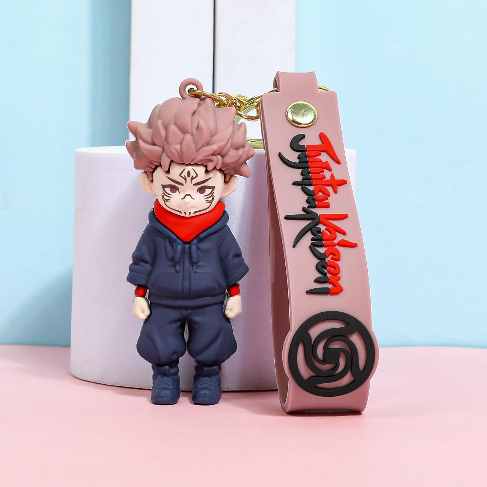 Jujutsu Kaisen 3D Silicone Keychain Set Anime Characters Gojo Yuji Itadori Megumi Fushiguro Keychain Bag Charm Backpack Pendant