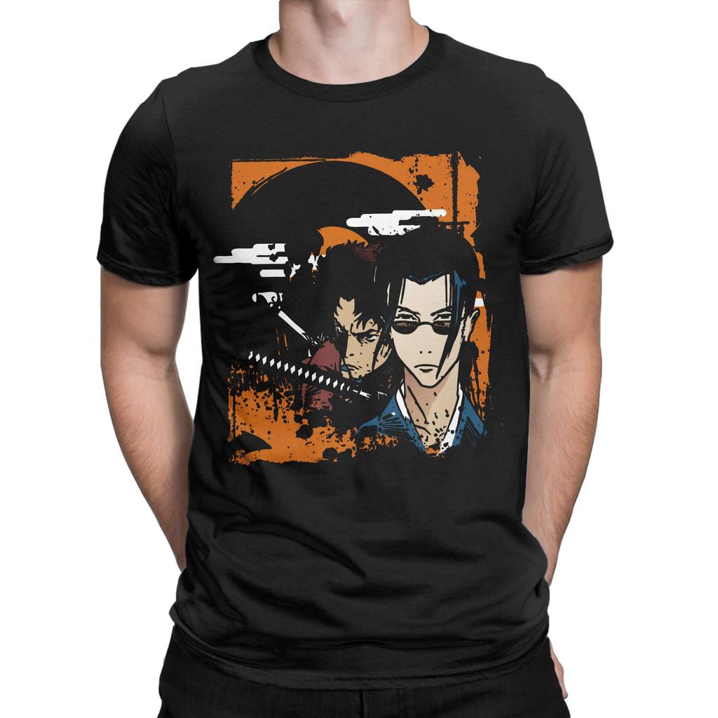 Samurai Champloo Maglietta Unisex Abbigliamento in Cotone Novità Mugen Anime Giapponese Girocollo Manica Corta