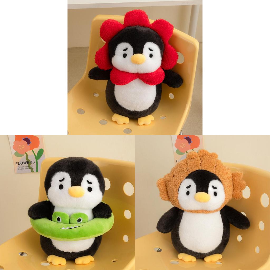 Plush Penguin Hat Toy With Soft Short Plush For Kids Play And Comfort