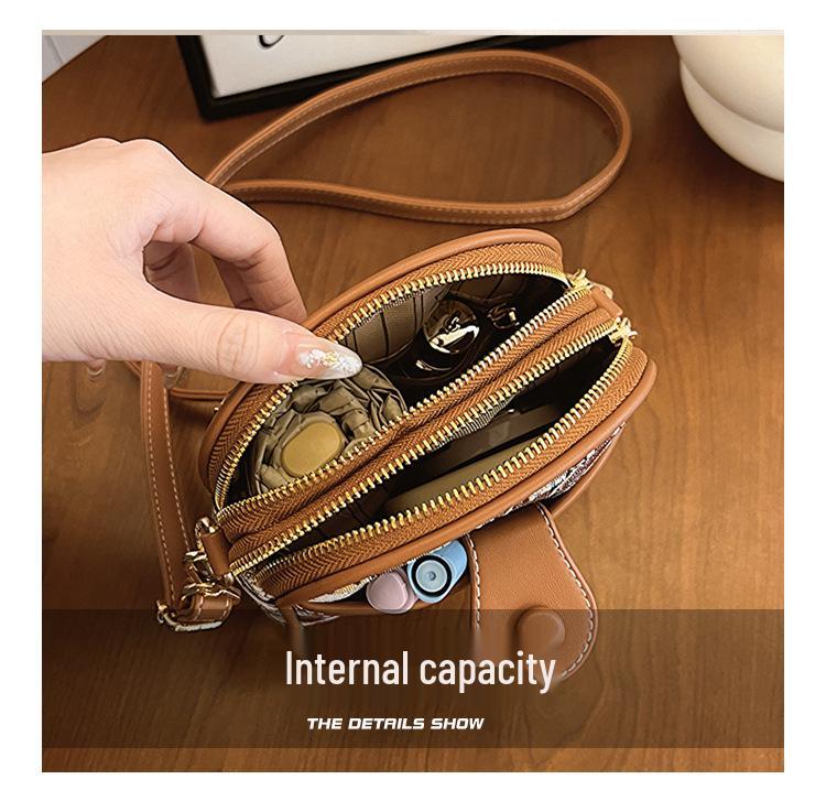 Trendige Damen Halbkreis Umhängetasche – Vielseitige Einzel-Schulter Handy-Tasche