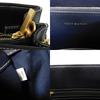 Used Walker Large Canvas Satchel (10833) and Navy Calfskin 2-Way Shoulder Bag (7924) with Double T Logo In Natural,