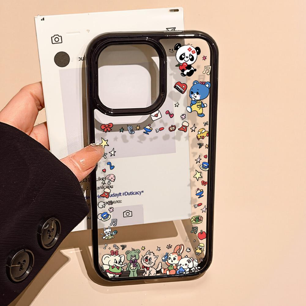 Acrylic Phone Case for iPhone 11 12 13 14 Pro 12 14 16 Pro Max for Samsung A16 A36 A56 S24 FE High-quality Painted Anti-fall Mobile Phone Case