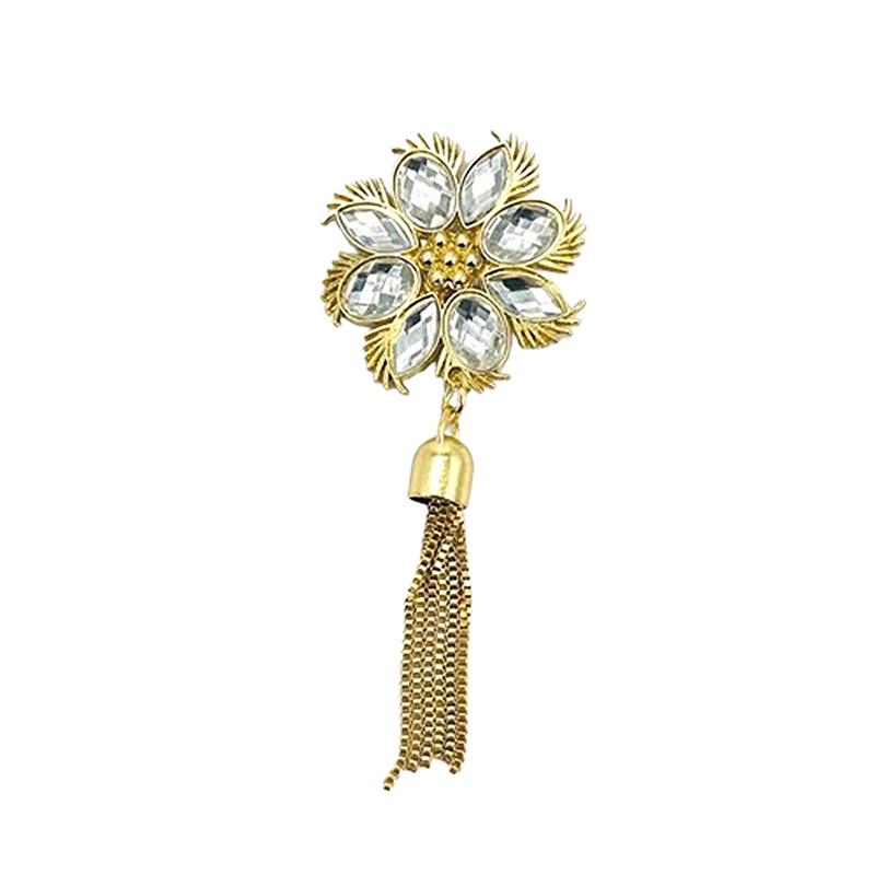 Diy Exquisite Metal Buckle Clasp Bag Purse Hat Decor With Tassel Hardware Leather Craft Woven Bag Accessories Bag Pendant