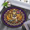 Bulldog Heritage Symbols Round Area Rug Under Office Chairs Bedroom Living Room Home Decor