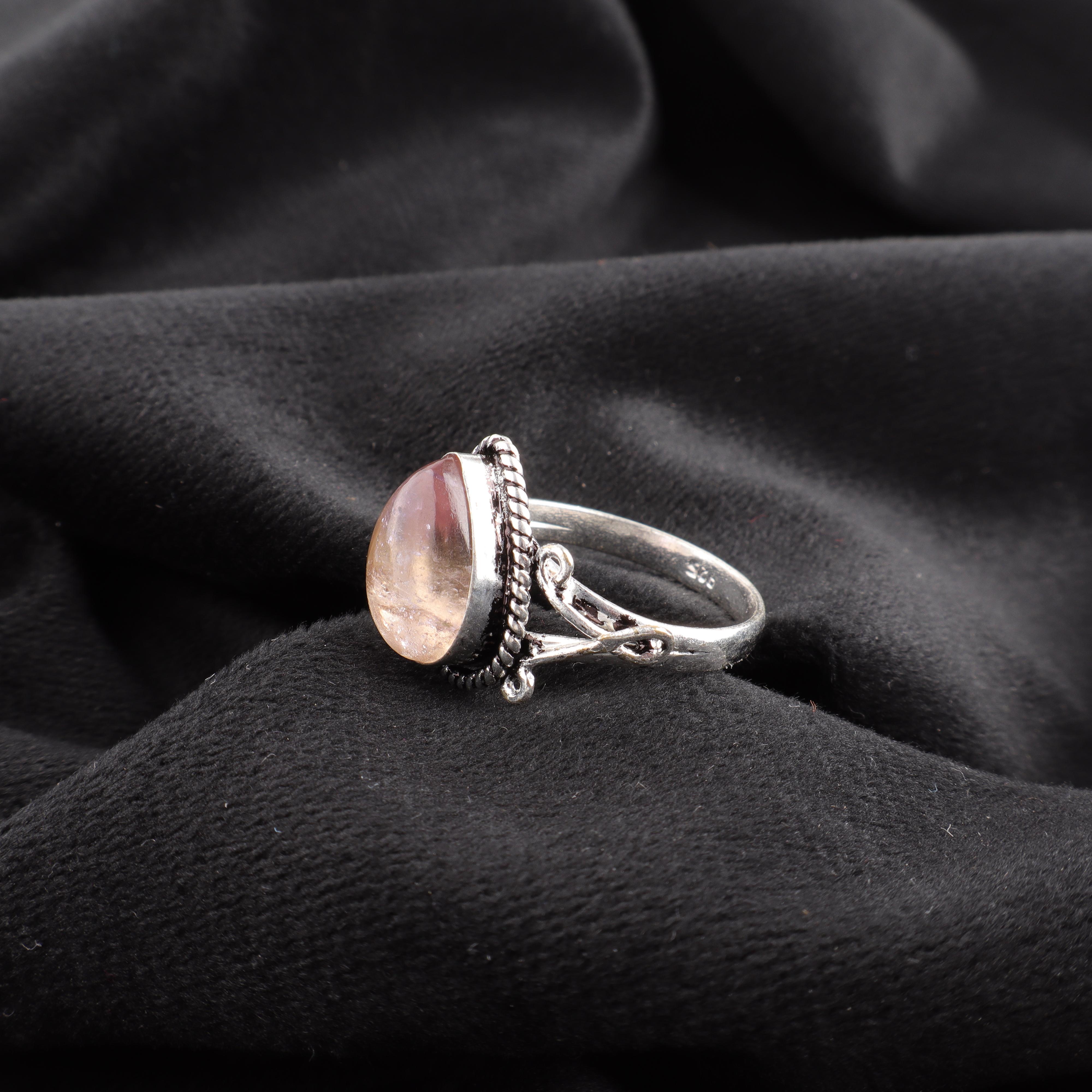 

Украшения с аметрином, Кольцо из стерлингового серебра 925 пробы ручной работы, Духовное кольцо ручной работы, Удивительные украшения с аметрином для женщин 4 розовый