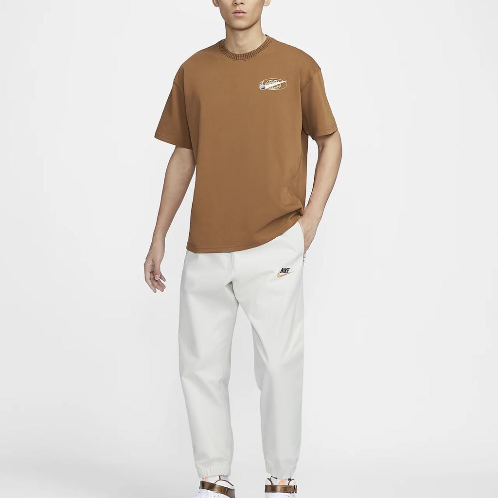 Nike Sportswear Logo Design Casual Round Neck Short Sleeve T-Shirt Men T-Shirts Light-British-Brown FV3759-281