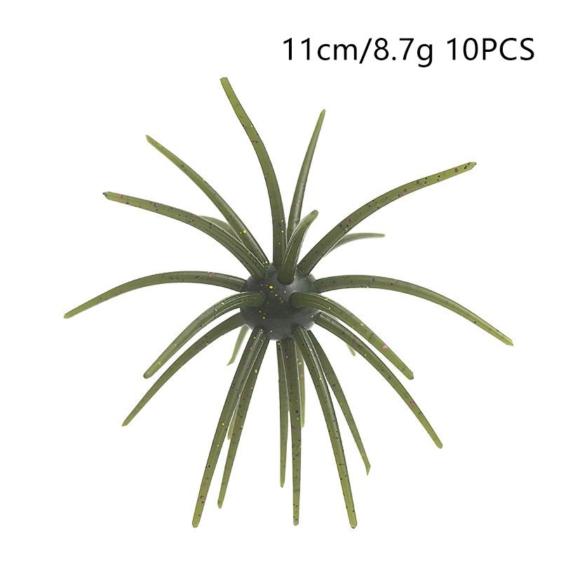 10 Pezzi 2,8g 8,7g Esca Morbida Riccio di Mare TPE Silicone Lure da Pesca Attrezzatura Portatile per Pescatori Principianti