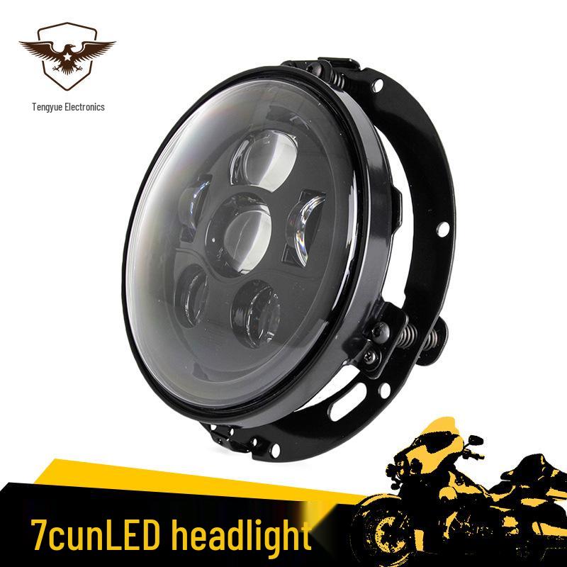 7-Inch LED Harley Headlight & Bracket Set for Jeep Wrangler
