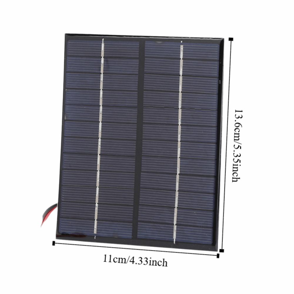 1/2 Pcs Durable 2W 12V Solar Panel Polycrystalline Silicon Lightweight Portable Charger Solar Charger Board Rock Climbing