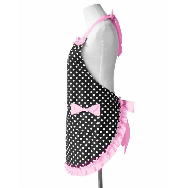 Women's Cake Apron Fashion Bowknot Apron for Women Girls Retro Kitchen Cooking Apron with Pockets Mother's Day Gifts