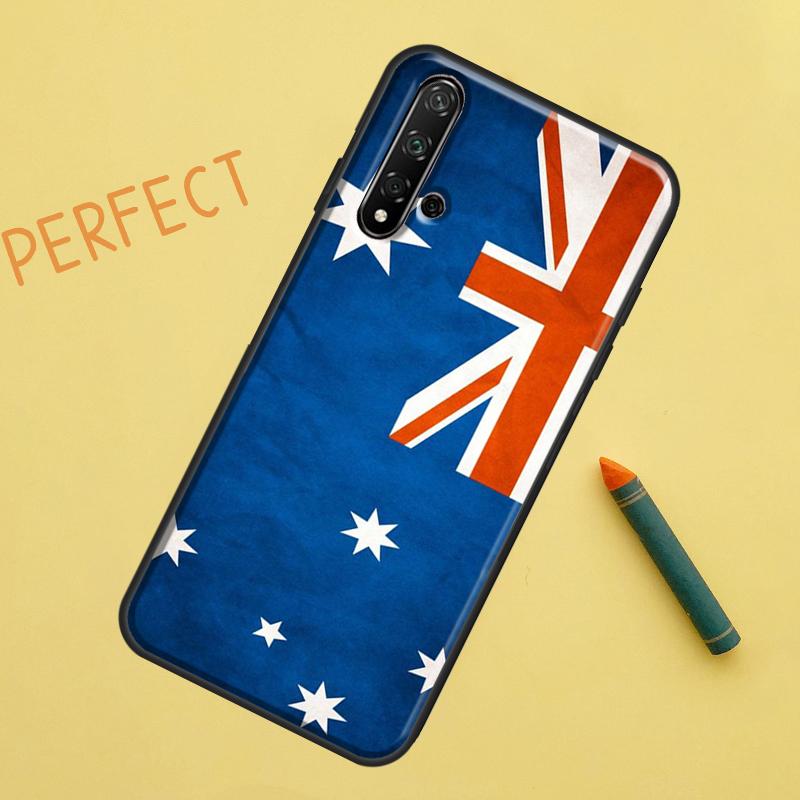 Australien Flagge für Huawei Nova 12s 11i 7i 8i 12i Y73 Y70 Y90 Y60 Y72 Y61 Y91 9 10 SE P40 Lite P30 Pro Hülle