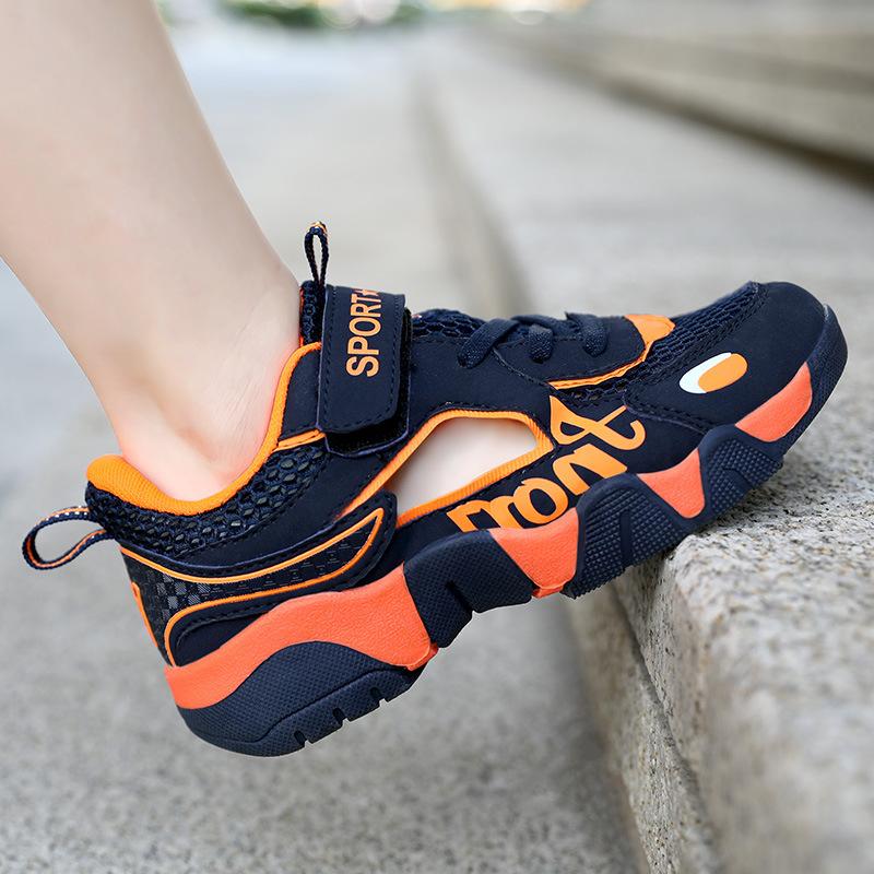 Fashion Boys Casual Shoes Summer Single Net Breathable Children Sport Shoes Leisure Trainers Rubber Kids Sneaker