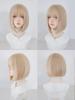RyuuCos Women's Wig with Blunt Bangs, Straight, Short, Bob, Gold, Heat-Resistant, Perfect for Cosplay, Costumes, Halloween, Christmas, School Festival