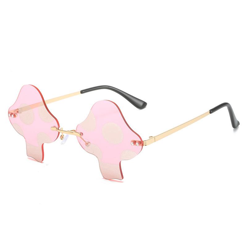 Cool Party Eyewear Mushroom Shape Sunglasses Women Fashion Travel Personality Halloween Sperical Glasses