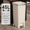 Large Foot Pedal Kitchen Trash Can with Lid and Wheels