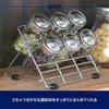 DULTON 6-Bottle Spice Rack CH01-K14, Body: Glass, Lid: Polystyrene, Rack: Chrome-Plated Steel, Made in China, BSP5801