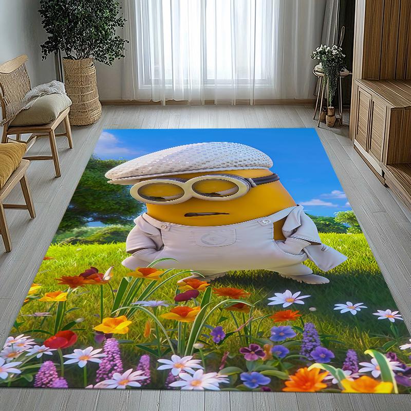 Cute Minions cartoon Living Room Non-Slip Area Rug Soft Carpet for Bedroom Kids Playroom Sofa,Home Decor Doormat Gift