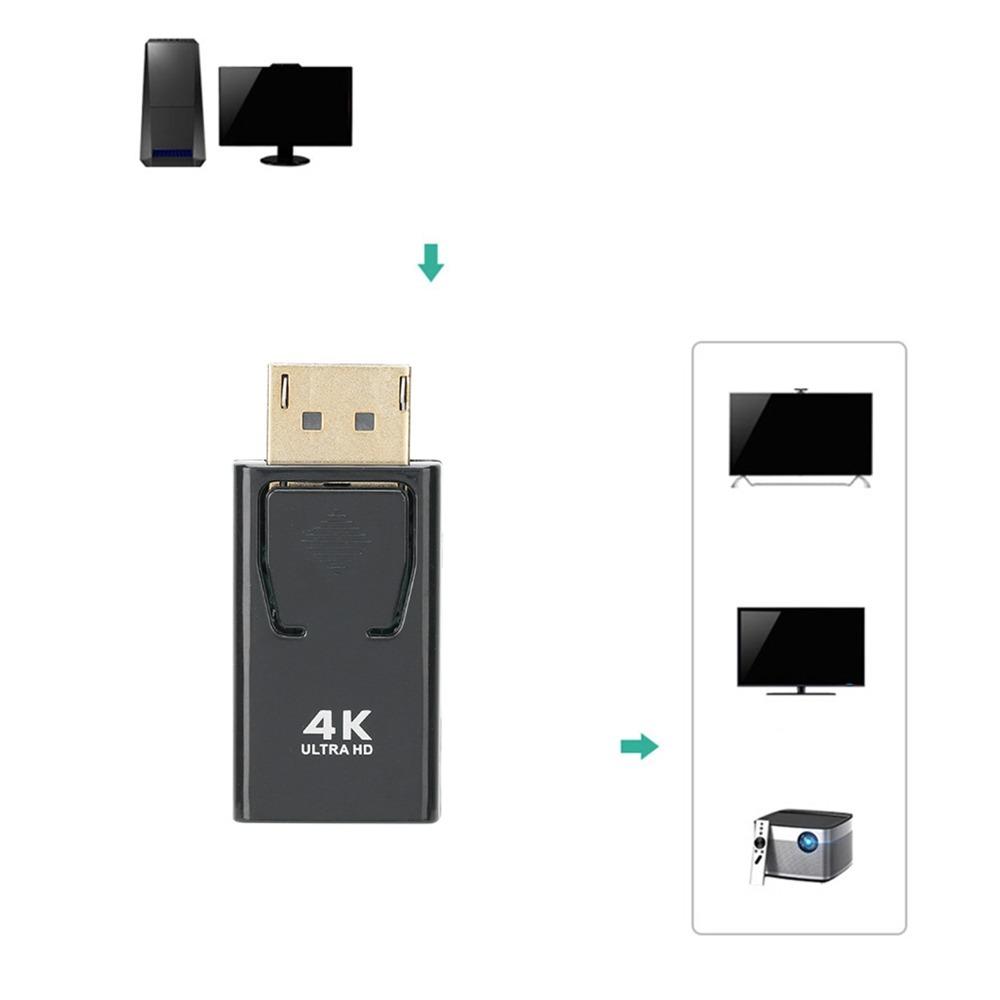 2PCS 4Kx2K Displayport To HD Adapter Plug and Play DP To HD Adapter For HDTV
