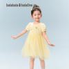 Balabala Girls' Summer Princess Mesh Dress with Embroidery