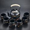 7/8pcs Japanese Ceramic Tea Set with Handles - Large Capacity Teapot and Tea Cups for Summer and Winter Drinks - Perfect Gift for Home and Office Deco