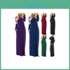Elegant Women's Casual Long Maxi Dress With Long Sleeves For Evening Parties