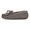 UGG Ansley Bow Plush Flat Shoes Women Shoes Charcoal 1127850-CHRC