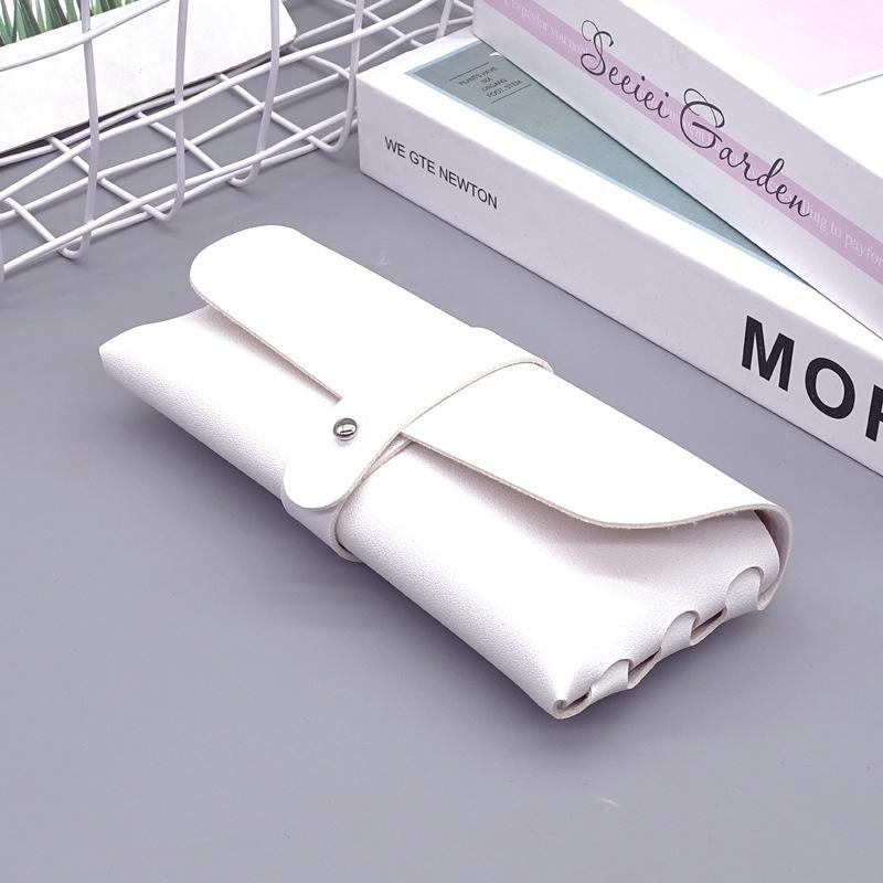 Thickened Leather Open-Mouth Sunglasses & Reading Glasses Dustproof Crossbody Case