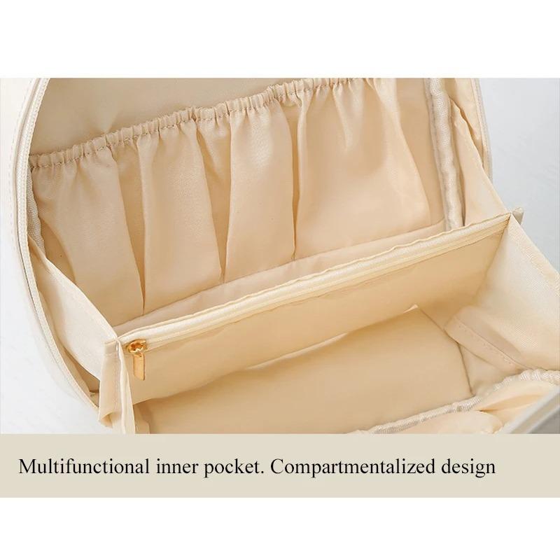 Veganská kůže Dámská kosmetická taška PU Malá čtvercová Make UP Kabelka Velká kapacita přenosná voděodolná Taštička na toaletní potřeby