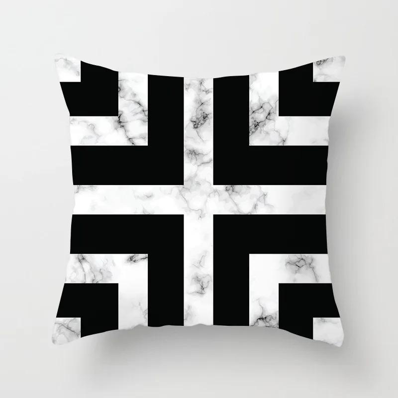 Sofa Office Chair Cushion Cover Luxury Comfortable Flower Pillow Retro Abstract Geometric Printing Pillowcase