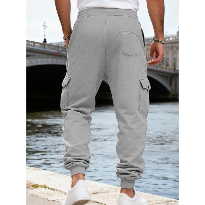 Pantalon cargo en polaire pour homme Pantalon jogger décontracté avec poches
