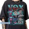 Unisex skjorte Bomuld Oversize Stor Størrelse Vintage 90'er Stil Vox Hazbin Hotel T-shirt, Retro Vincent Whittman Tee Unisex