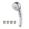 Shower Head Nozzle Micro-nano Foam 5-level Water Flow Mode Manual Stop Function 360° Rotating High Cleaning Power Suitable for Beautiful Skin Care