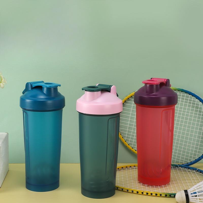 600ML Proteinpulver Shakerbecher, Milchshake-Becher, Fitness- und Sportwasserbecher mit Rührkugel, Bedruckbar