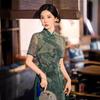 Chinese style improved Odai cheongsam 1011 spring daily plain and elegant Republic of China style improved dress tea clothes long