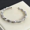 New Fashion Minimalist Design Bangle With Twisted Pattern 925 Sterling Silver Versatile Creative Opening Bracelets TYB631