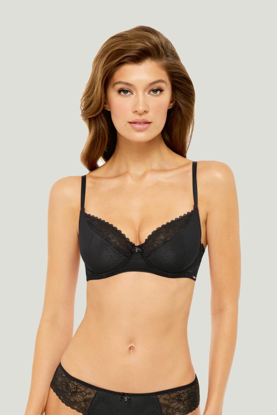 

Бюстгальтер з ущільненої чашкою Marc & Andre (69627) 90D прозорий колір чорний