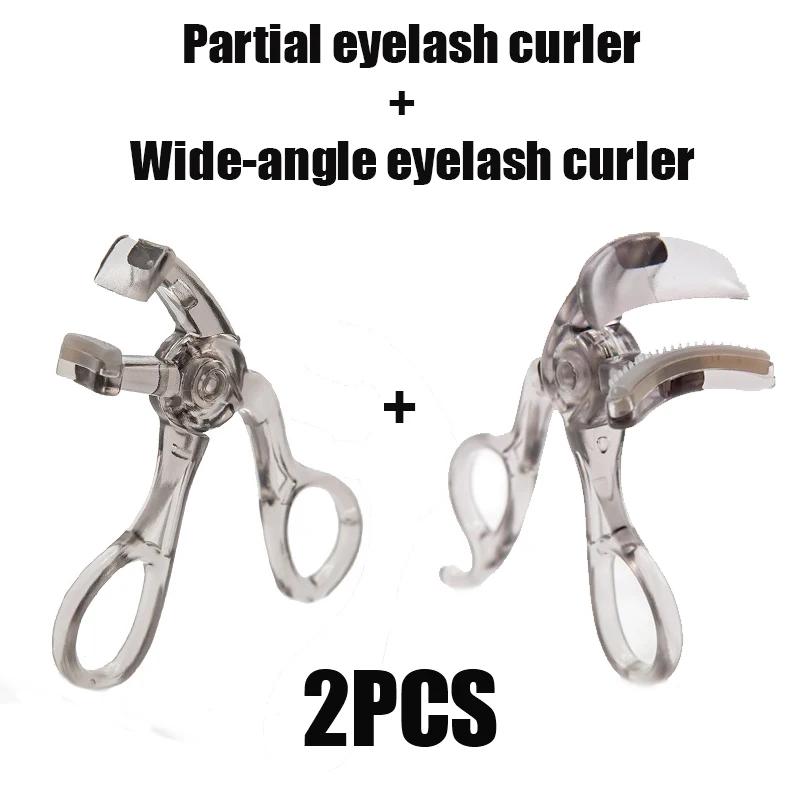 

Wide Partial Clip Options Waterproof Long Lasting Natural Curl Unisex Certified Dual Type Eyelash Curler with Comb